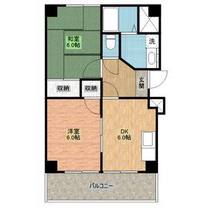 2DK 間取り図
