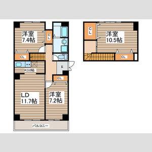 3LDK 間取り図