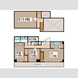 2LDK 間取り図