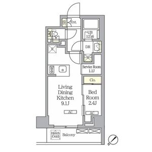 1LDK 間取り図