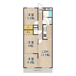 3LDK 間取り図