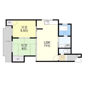 2LDK 間取り図