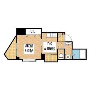 1DK 間取り図