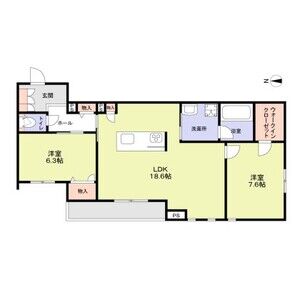 2LDK 間取り図