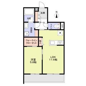 1LDK 間取り図