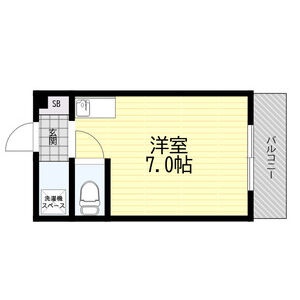 ワンルーム 間取り図