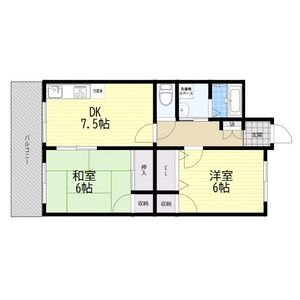 2DK 間取り図