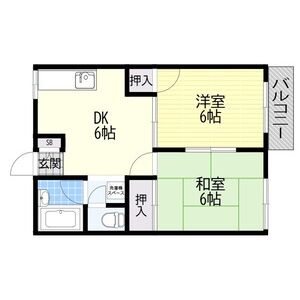 2DK 間取り図