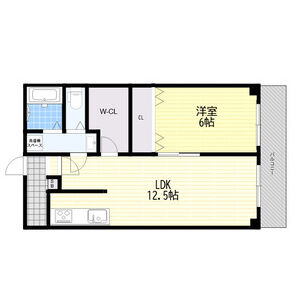 1LDK 間取り図