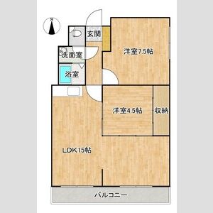 2LDK 間取り図