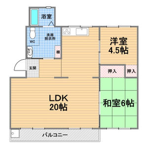 2LDK 間取り図