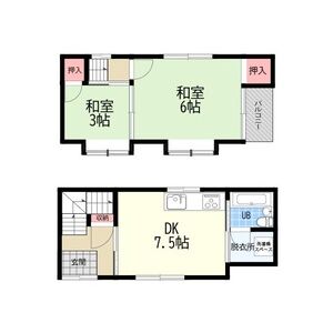 2DK 間取り図