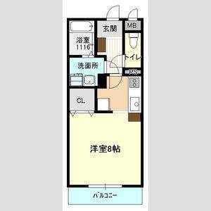 1K 間取り図