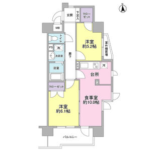 2LDK 間取り図