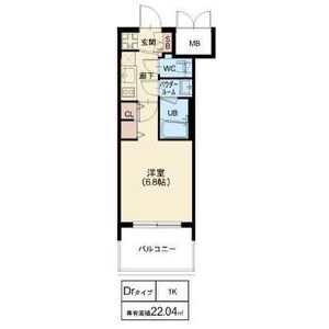 1K 間取り図