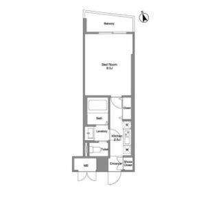 1K 間取り図