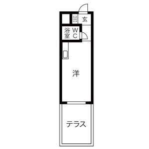 ワンルーム 間取り図