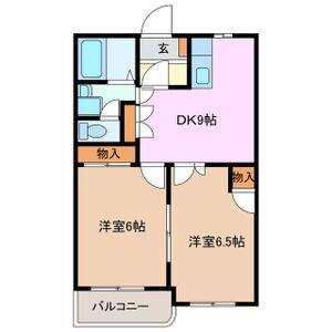 2DK 間取り図