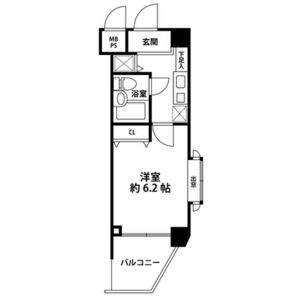 1K 間取り図