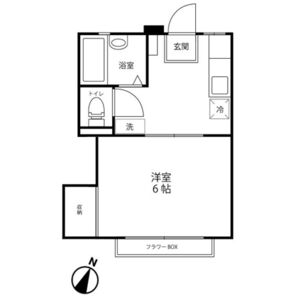 1K 間取り図