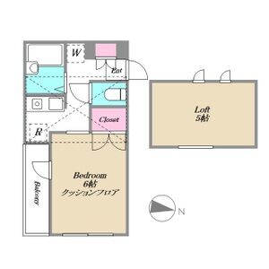 1K 間取り図