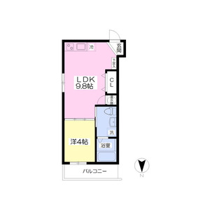 1LDK 間取り図