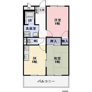 2DK 間取り図