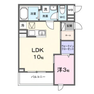1LDK 間取り図