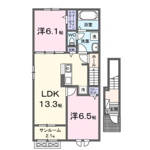 2LDK 間取り図