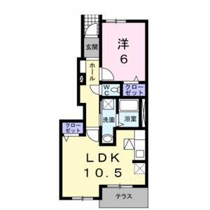 1LDK 間取り図
