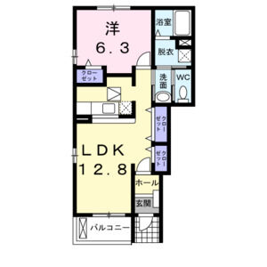 1LDK 間取り図