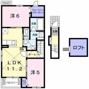 2LDK 間取り図