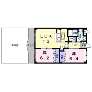 2LDK 間取り図