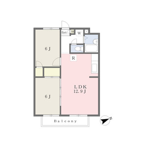 2LDK 間取り図
