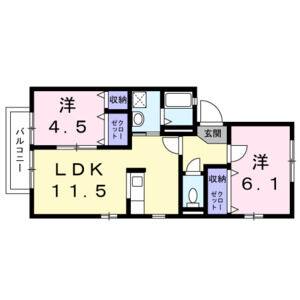 2LDK 間取り図