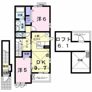 2DK 間取り図