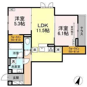 2LDK 間取り図