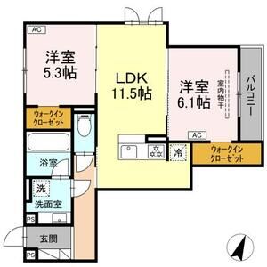 2LDK 間取り図