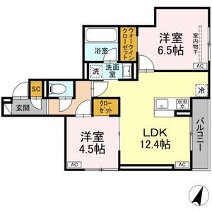 2LDK 間取り図