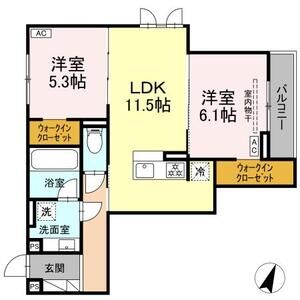 2LDK 間取り図