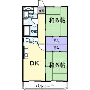 2DK 間取り図