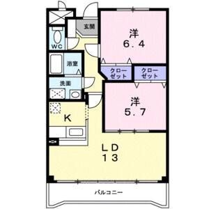 2LDK 間取り図