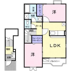 2LDK 間取り図