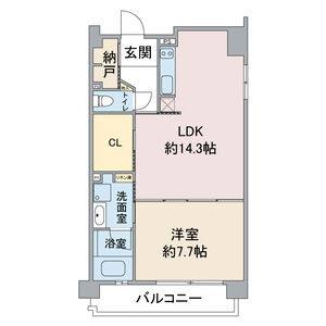1LDK 間取り図