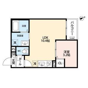 1LDK 間取り図