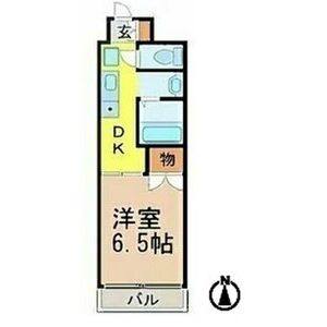1DK 間取り図
