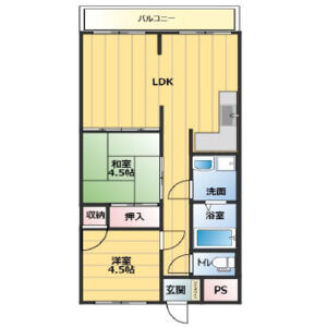 2LDK 間取り図