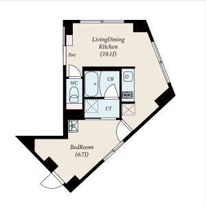 1LDK 間取り図