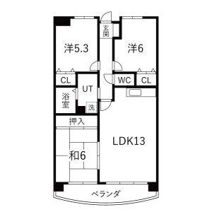 3LDK 間取り図