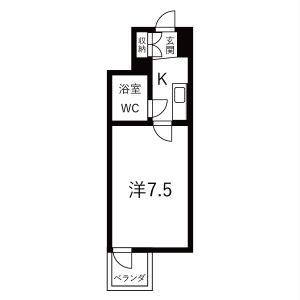 1K 間取り図